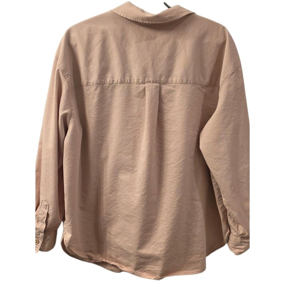 Future Collective x Reese Blutstein Khaki Oversized Button Front Shirt Size L - Picture 4 of 4